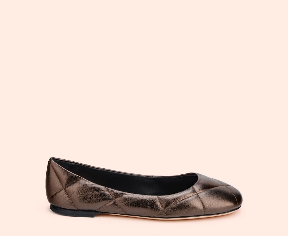 Ballerines AGL KARIN Cuir Marron Femme | TVF-30915243