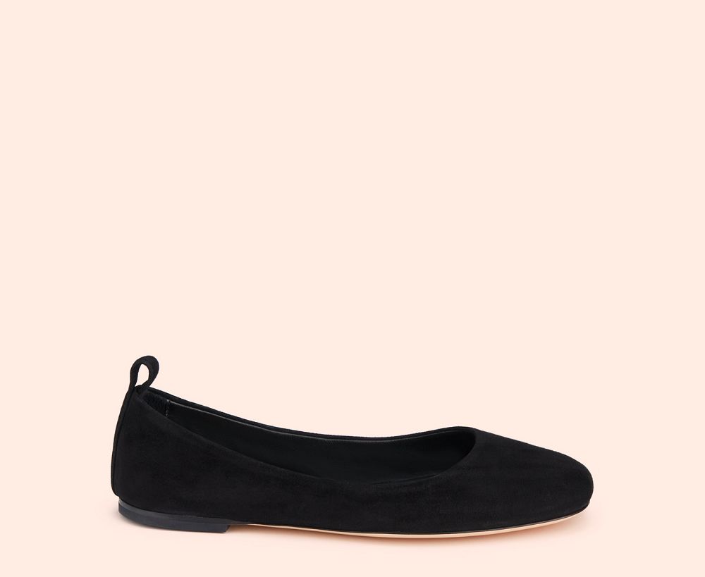 Ballerines AGL KIM Daim Noire Femme | QPZ-14981973