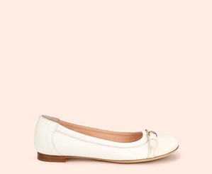 Ballerines AGL MONIKA Cuir Blanche Femme | DQA-49711902