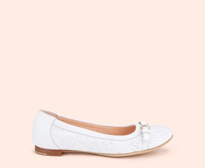 Ballerines AGL MONIKA SPRING Cuir Blanche Femme | ASE-74736950