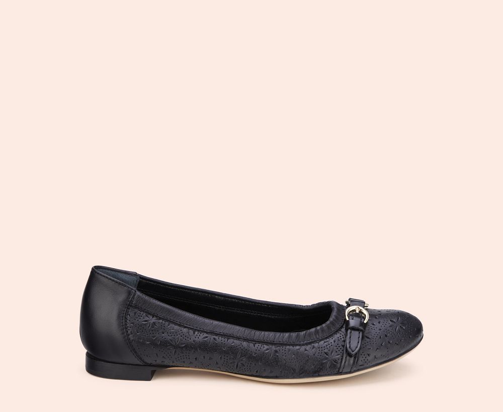 Ballerines AGL MONIKA SPRING Cuir Noire Femme | ILE-57588400