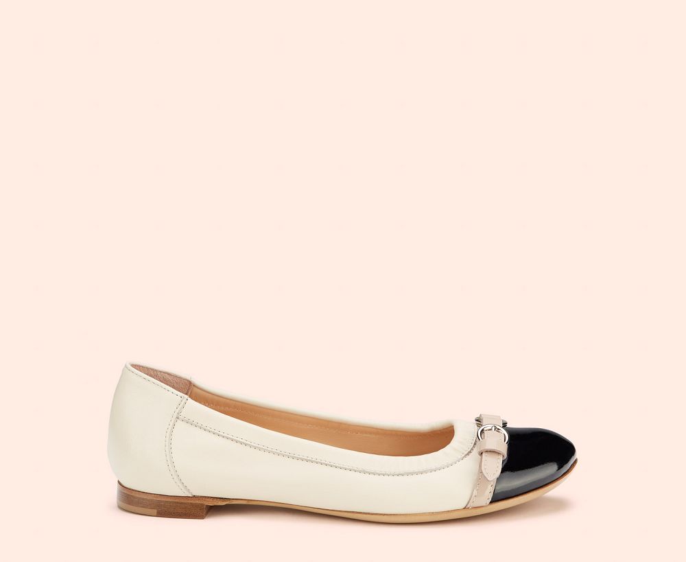 Ballerines AGL MONIKA Cuir Blanche Femme | WTC-05515666