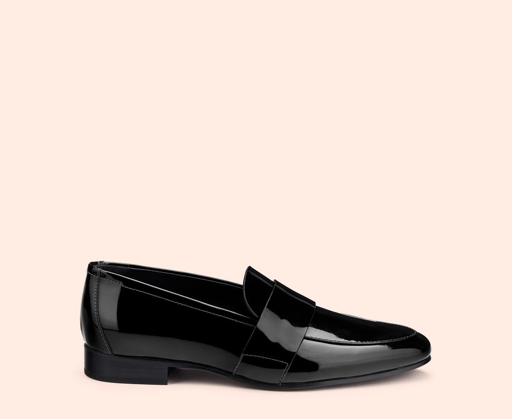 Mocassin AGL COSTANZA MOC Vernis Noire Femme | CTS-17563358