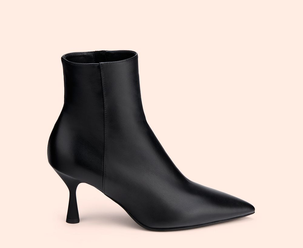 Bottines AGL IDE BOOTIE Cuir Noire Femme | MQQ-41738590