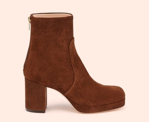 Bottines AGL BETTY Daim Marron Femme | MGY-76175935