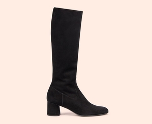 Bottes AGL LORETTE Daim Noire Femme | FHJ-01477567