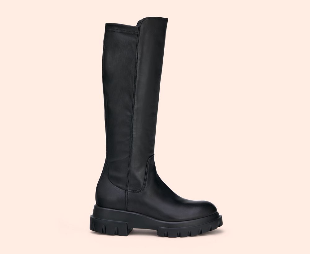 Bottes AGL MALIKA Cuir Noire Femme | DIP-03330708