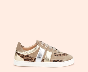 Basket AGL LEDA LEO Daim Leopard Femme | AAX-43666065