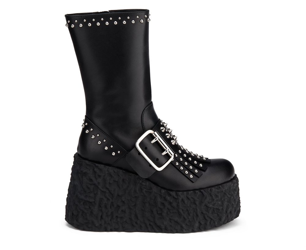 Bottes AGL K SEVEN Cuir Noire Femme | XFS-83997722