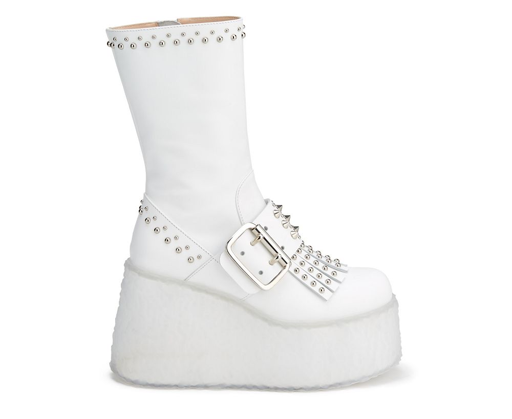 Bottes AGL K SEVEN Cuir Blanche Femme | KKH-86733692