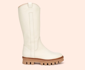 Bottes AGL NATALIA BOOT Cuir Blanche Femme | CMS-85381837