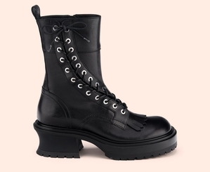 Bottines AGL CARO Cuir Noire Femme | CVF-80898151