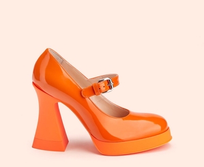 Escarpin AGL JANIS MARY JANE Vernis Orange Femme | HLL-83187532