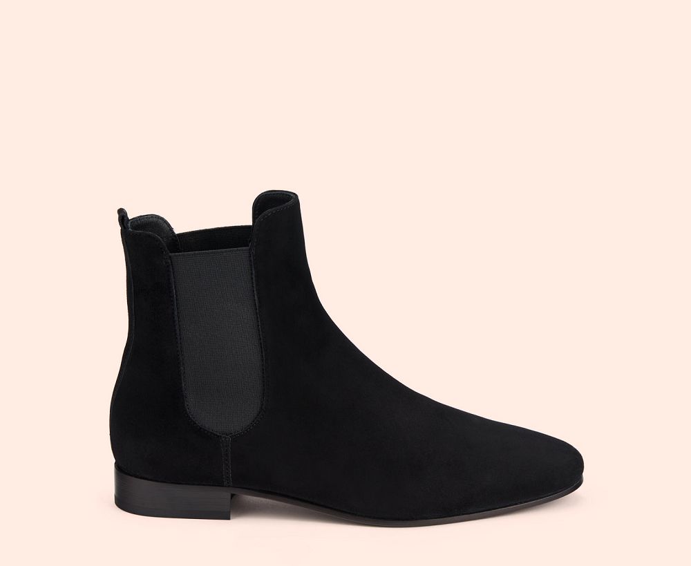 Bottines AGL MAENA Cuir Noire Femme | FVG-91147590