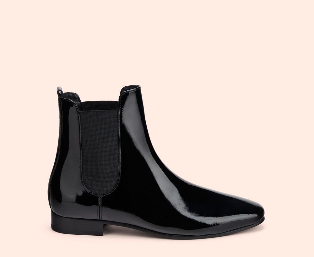 Bottines AGL MAENA Vernis Noire Femme | KEV-91202396