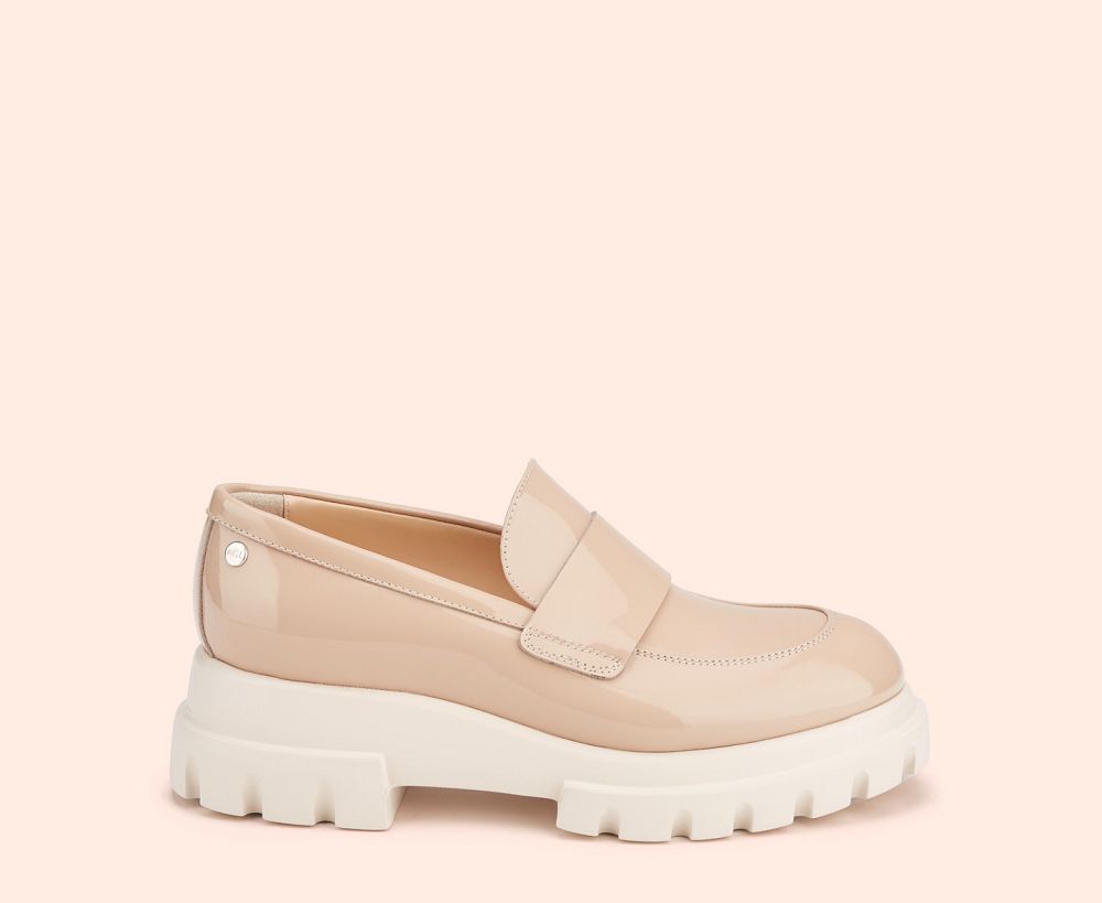 Mocassin AGL IDA Vernis Rose Femme | SFM-03520026