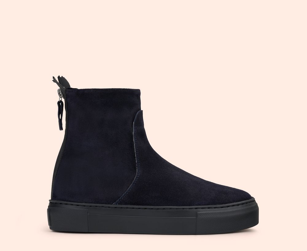 Bottines AGL MEGHAN Daim Bleu Femme | SPG-87328820