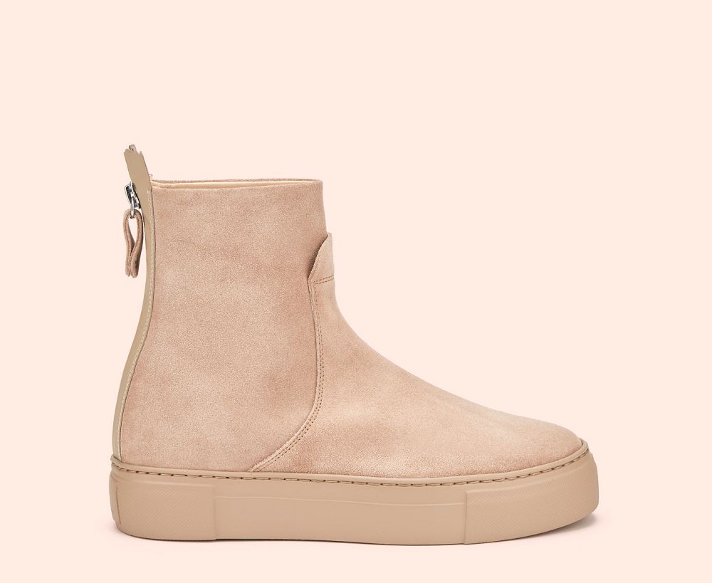 Bottines AGL MEGHAN Daim Beige Femme | YGZ-05829748