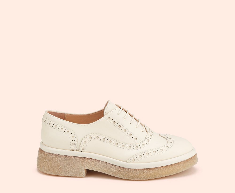 Chaussures AGL ALISON R LACE UP Cuir Blanche Femme | KJK-53140945