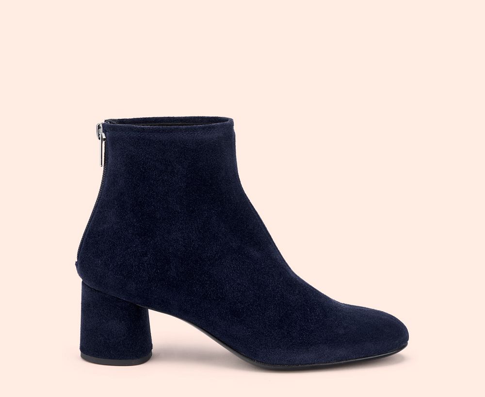 Bottines AGL OLGA Daim Bleu Femme | RYF-87538551