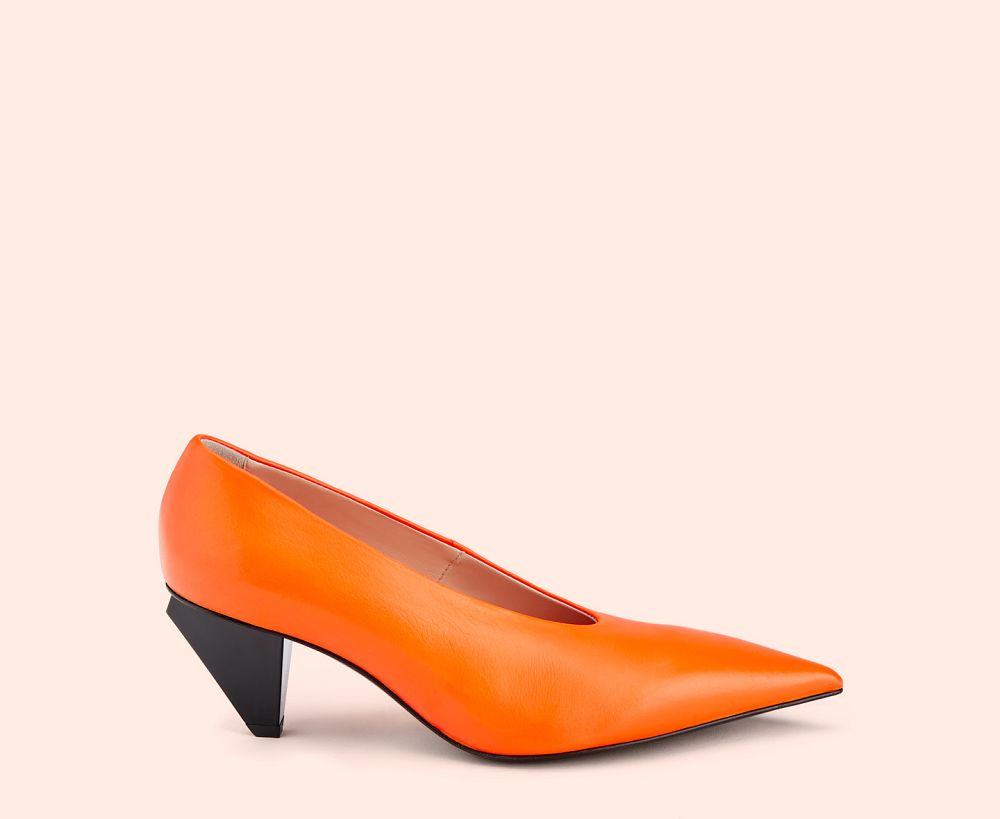 Escarpin AGL KNIFE PUMP Cuir Orange Femme | DYM-68440238