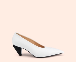 Escarpin AGL KNIFE PUMP Cuir Blanche Femme | BPR-55413379