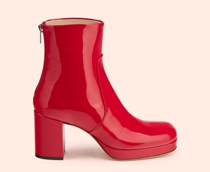 Bottines AGL BETTY Vernis Rouge Femme | MNS-95253761