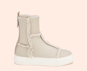 Basket AGL ROSY Sheepskin Blanche Femme | CGZ-18032050