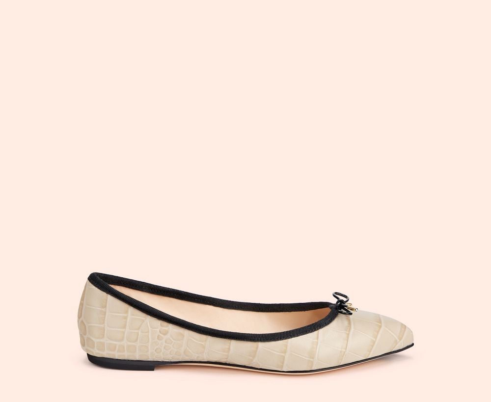 Ballerines AGL JOMY Cuir Beige Femme | NOE-80299662